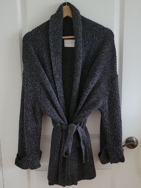 Lush Knit Cardigan Sweater With Belt Size Small